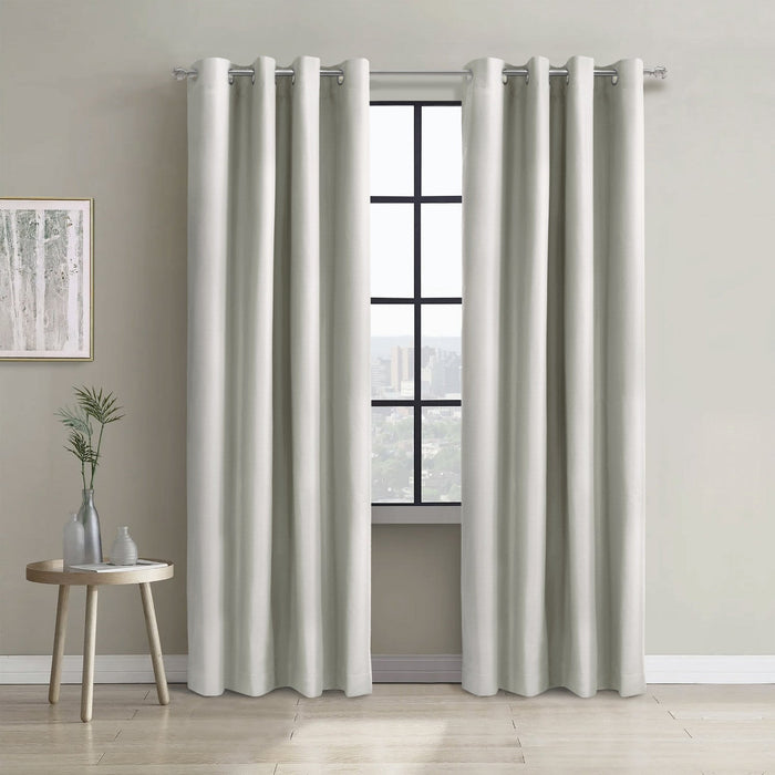 Thermaplus Alpine White Blackout Grommet Curtain Panel - 52 x 95