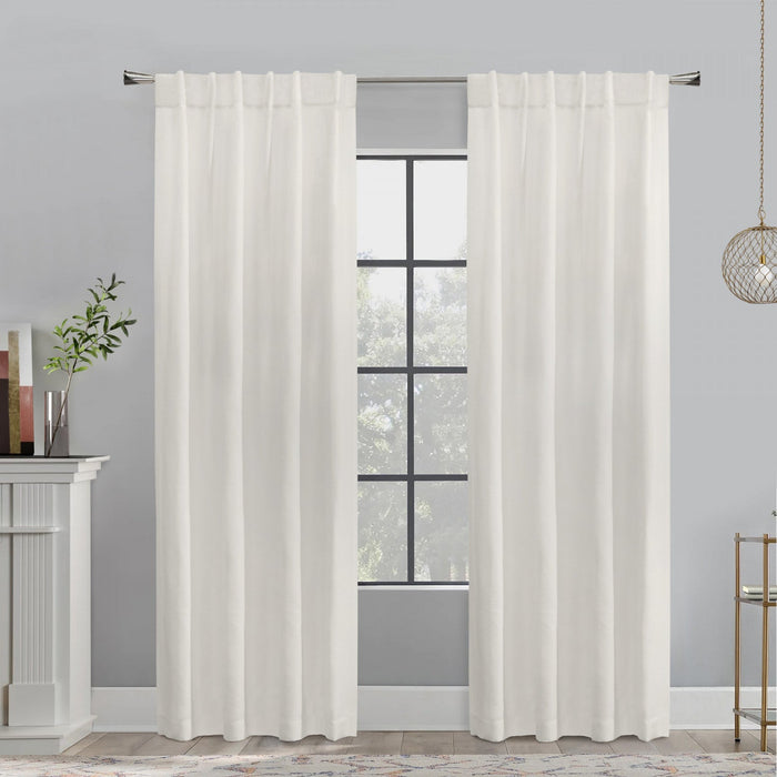 Habitat Mulberry White Light Filtering Dual Header Curtain Panel - 54 x 84