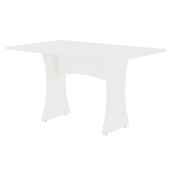 Coney Mid-Century Modern 53\" Dining Table in White 