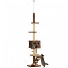 Pawhut Floor To Ceiling Cat Tree For Large Cats Adult, Cat Tower Adjustable Height 89\"-104\" W/ Scrat