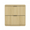 Clive Mid-Century Modern 22\" Nightstand in Natural and Black (2-Drawer) 