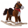 Qaba Kids Plush Ride On Rocking Horse Child Animal Adventure Rocker Chair Playtime Toy With Sound Sc
