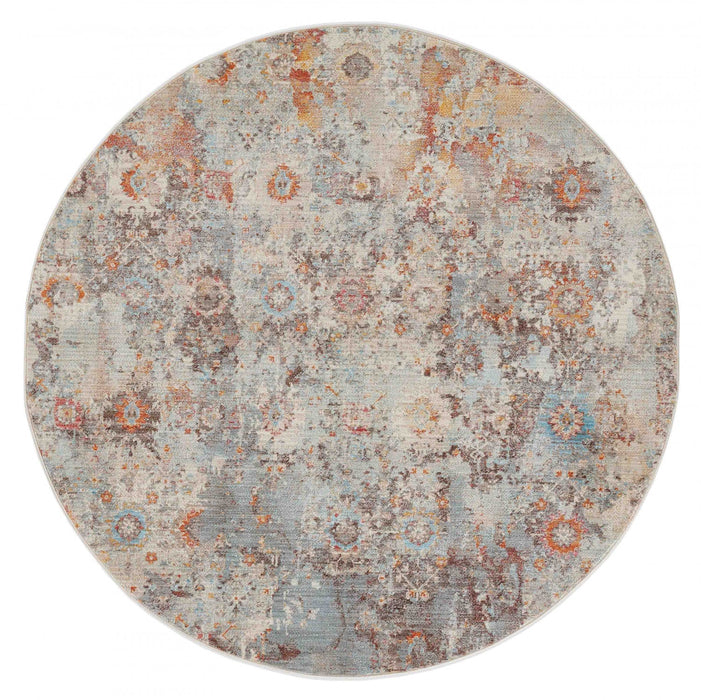 Camellia Traditional 5'0\" x Area Rug in Multi Indoor Area Rug 
