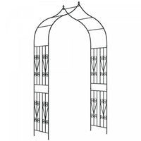 Outsunny 8.7ft Garden Arch Trellis With Scrollwork Wedding Arbor For Roses