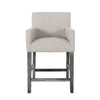 Griffith 26\" Seat Height Counter Stool With Upholstered Fabric And Solid Wood Legs - Light Grey 