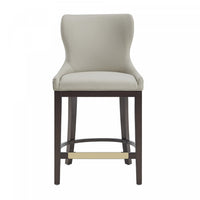 Blair Modern Wood Upholstered Counter Stool in Stone 