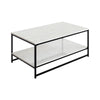 Nimbus Rectangular Coffee Table With Dual Marble Surfaces 