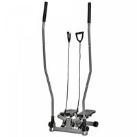 Soozier Twist Stair Stepper Machine With Rocking Handlebars, Silver
