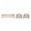 Sylvia Modern Glam 3-Piece Sofa Set in Gold Dust 