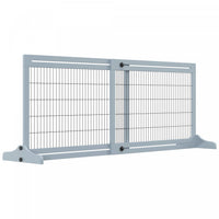 Pawhut Free Standing Pet Gate, Wooden Foldable Dog Gate With 41