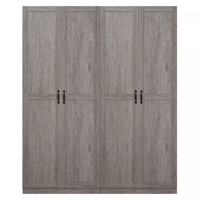 Cornelia Modern 30\" Storage Cabinet in Gray (4-Shelf) - Set of 2 Bookcase 
