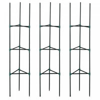 Outsunny 3 Pack Tomato Cage Set, Diy Tomato Plant Support, Dark Green