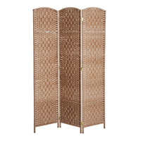 Homcom Double Hinged Woven Wicker Room Divider And Privacy Screens
