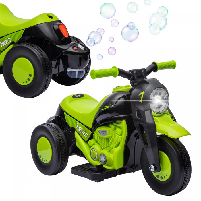 Qaba Electric Bike, Powered Ride-On Bubble Car, 3 Wheels 6v Battery Powered Electric Motorcycle For 
