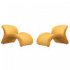 Rosebud Modern Wool Blend Accent Chair in Yellow - Set of 2 