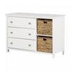 Balka 3-drawer Dresser With Baskets - Pure White 