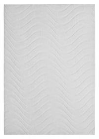 Pearl White Waves Washable Shag Area Rug 8'x10' Indoor Area Rug