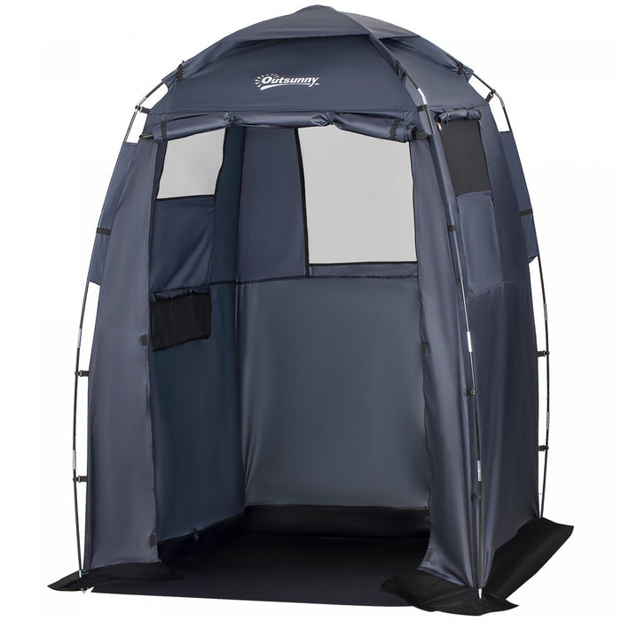 Outsunny 60\" X 60\" X 82\" Shower Tent Extra Wide Changing Room Privacy Portable Camping Shelters With
