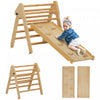 Qaba Pikler Triangle Set, Climbing Toys For Toddlers With Ramp, 3 In 1 Climbing Toys Indoor Baby Jun