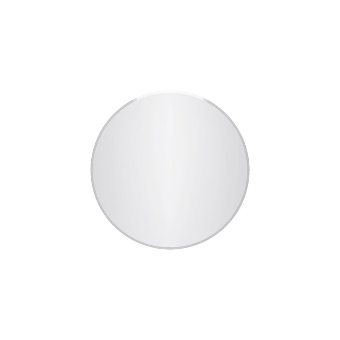Lathe 24 Inch Frameless Round Mirror In Chrome 
