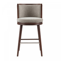 Evalyn Modern Wood Upholstered Barstool in Dove