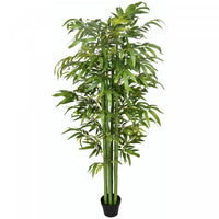 HOMCOM 6FT Artificial Bamboo Tree in Pot for Indoor, Green