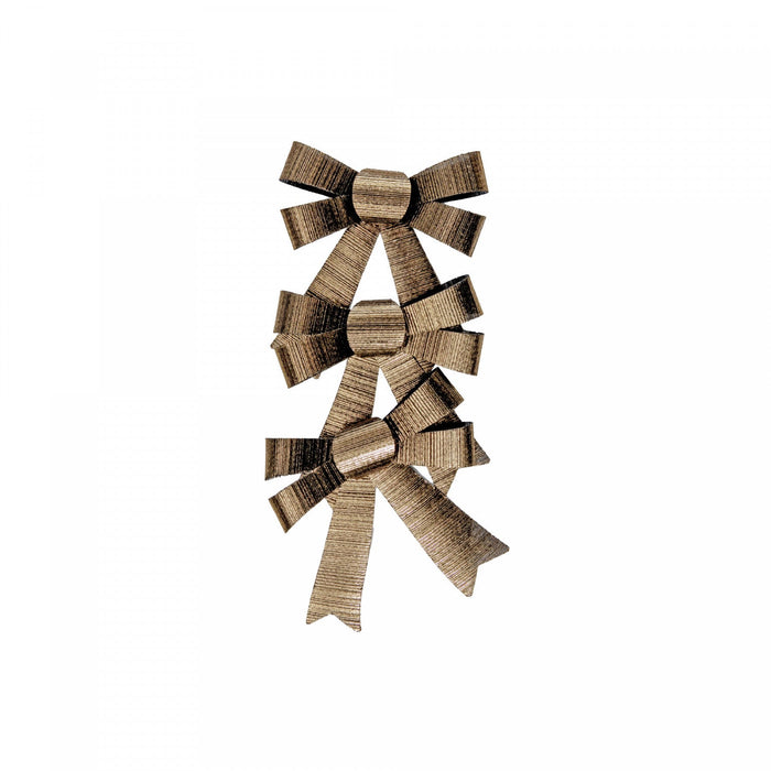 3pc Shiny Bows Gold - Set of 6 Giftwrap