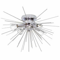 Dainolite Vega 4 Light Flush Mount Silver/Polished Chrome Finish Lamp