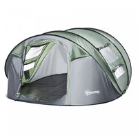 Outsunny 5 Person Camping Tent Automatic Pop Up Tent With Carry Bag Doors
