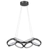 Dainolite Philo Chandelier 64w Matte Black White Silicone Diffuser Lamp