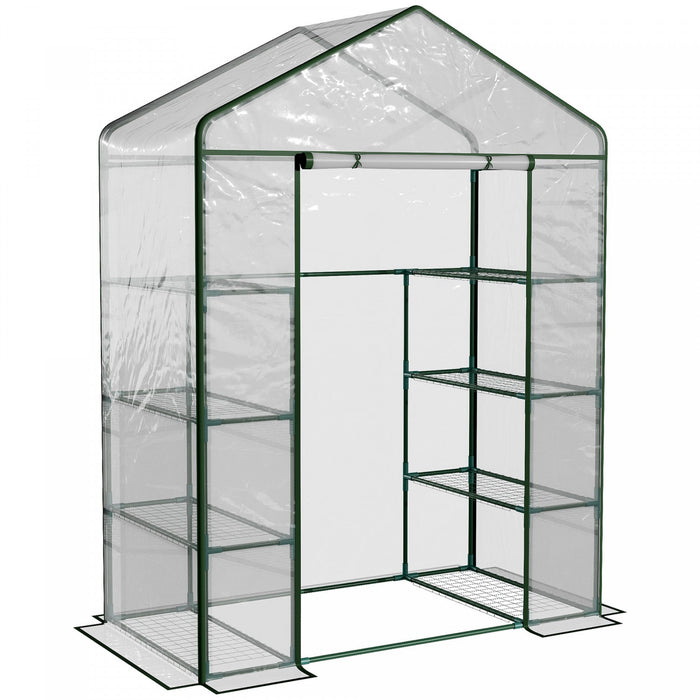Outsunny 56\" X 29\" X 77\" Portable Walk-in Greenhouse Garden Flower Plant Growing Warm House W/ 4 Tie