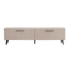 Jodie Mid-Century Modern 69\" Fluted TV Stand in Whitewashed Oak 