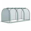 Outsunny 9 X 4ft Crop Cage With 3 Zippered Doors And Ground Stakes Green