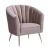 Manhattan Comfort Rosemont Velvet Accent Chair - Blush & Gold