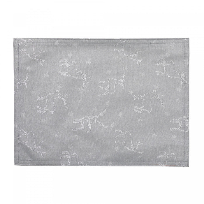 Lurex Placemat Silver Reindeer - Set of 12