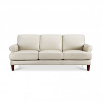 Hydeline Sarina Leather Sofa - Vanilla 