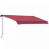 Outsunny 10' X 8' Manual Retractable Awning Shelter W/ Crank, Red