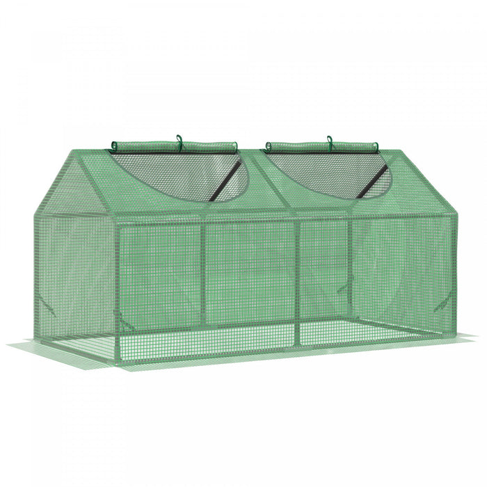 Outsunny 47\" X 24\" X 24\" Portable Mini Tunnel Greenhouse Garden Planting Outdoor Flower Warm House B
