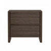 Linda Modern 24\" Nightstand in Walnut Brown (2-Drawer) 