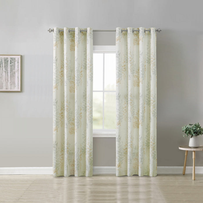 Habitat Lana Ivory Light Filtering Grommet Curtain Panel - 50 x 95