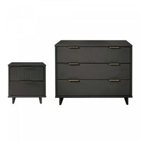 Granville Modern 2-Piece Dresser Set in Charcoal Gray