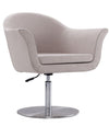 Manhattan Comfort Voyager Brushed Metal Woven Swivel Adjustable Accent Chair - Barley
