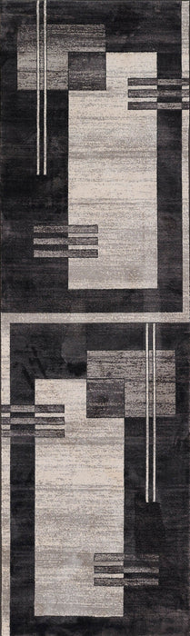 Sorelle Contemporary 2'2\" x 7'7\" Runner Rug in Grey Indoor Area Rug 