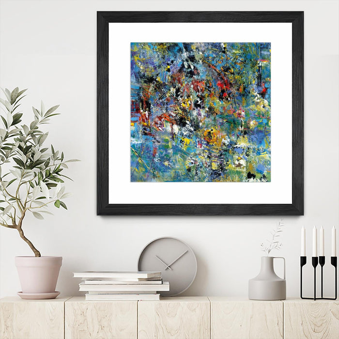 \"Carpe Diem 2\" Matted and Framed Black 30x30 Wall Art