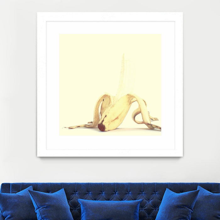 \"Banada Honey Puff\" Matted and Framed White 30x30 Wall Art