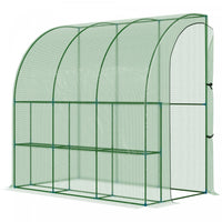 Outsunny 7' X 4' X 7' Outdoor Lean-to Walk-in Garden Greenhouse With Roll-up Door Hot House For Plan