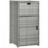 Outsunny Outdoor Towel Rack For Pool W/ Two Storage Space Towel Rack, Gray