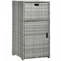 Outsunny Outdoor Towel Rack For Pool W/ Two Storage Space Towel Rack, Gray