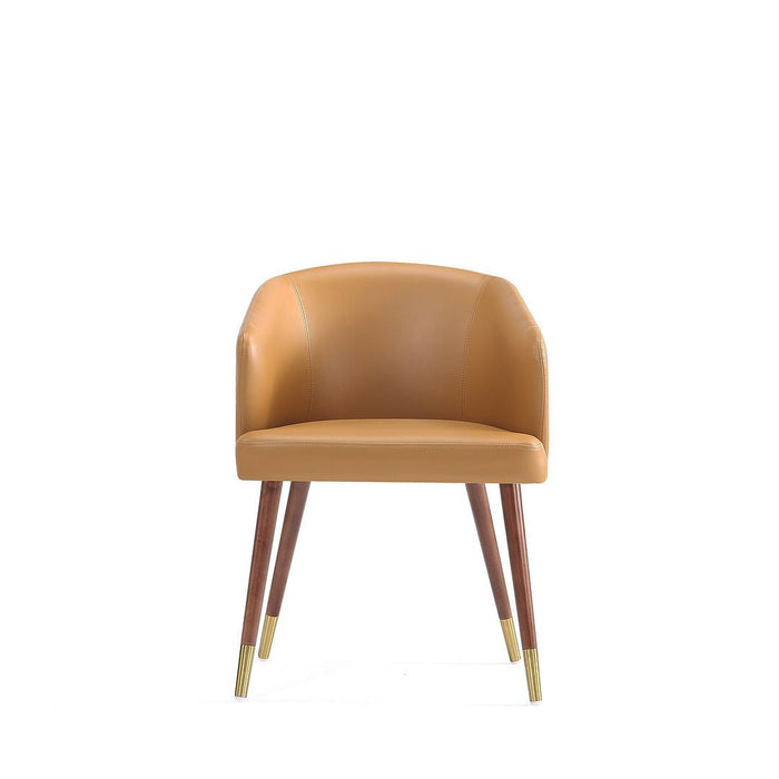 Manhattan Comfort Modern Reeva Dining Chair Upholstered Leatherette with Beech Wood Back & Solid Woo