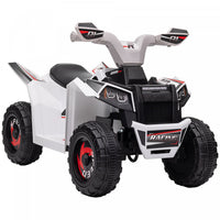 Aosom 6v Kids Atv Quad, Battery Powered Ride-On Electric Vehicle For Kids With Wear-resistant Wheels